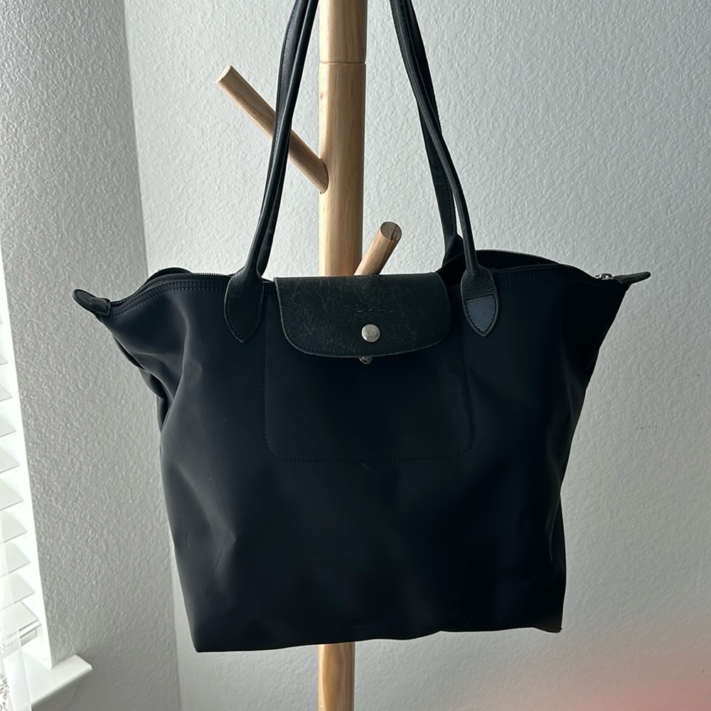 Black long champ bag